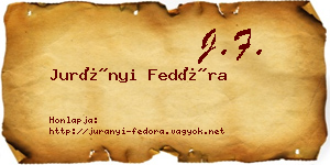 Jurányi Fedóra névjegykártya